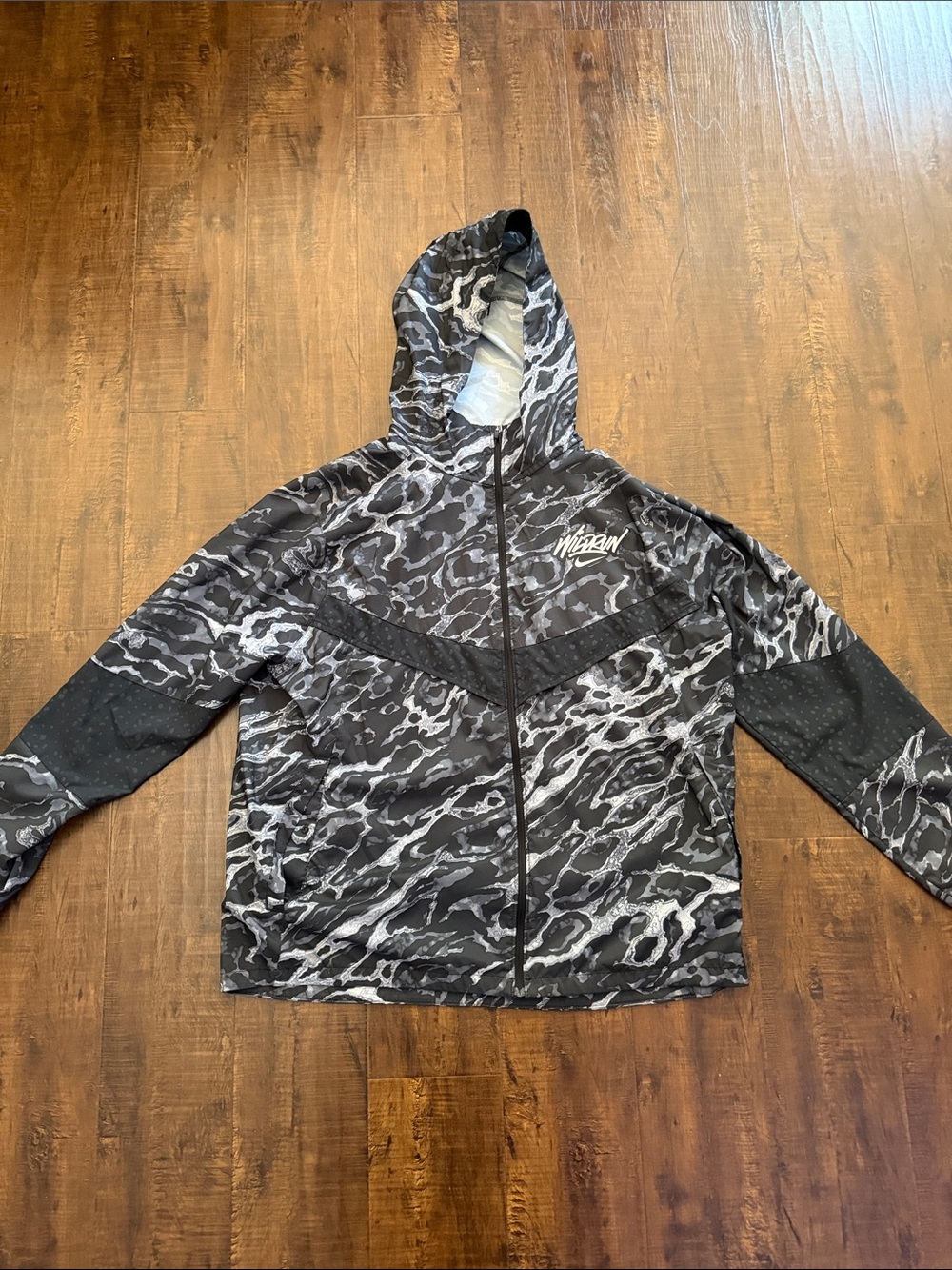 Nike Running Gray Camouflage Windbreaker